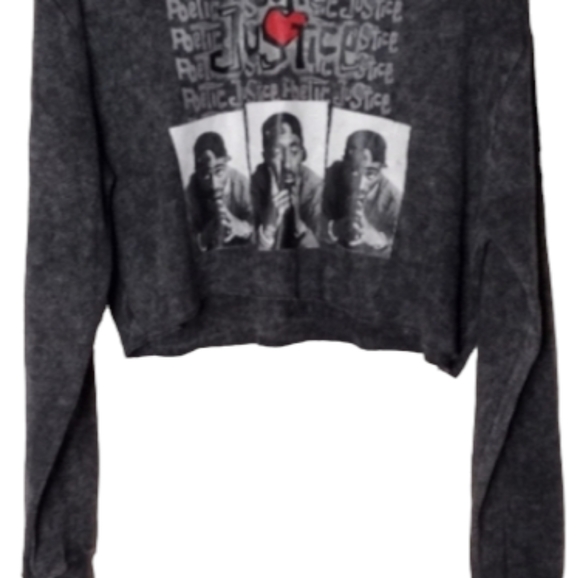 Chemistry Shirt Top Crop Long Sleeve 'Poetic Justice' Tupac Fandom 2021 - Picture 3 of 10